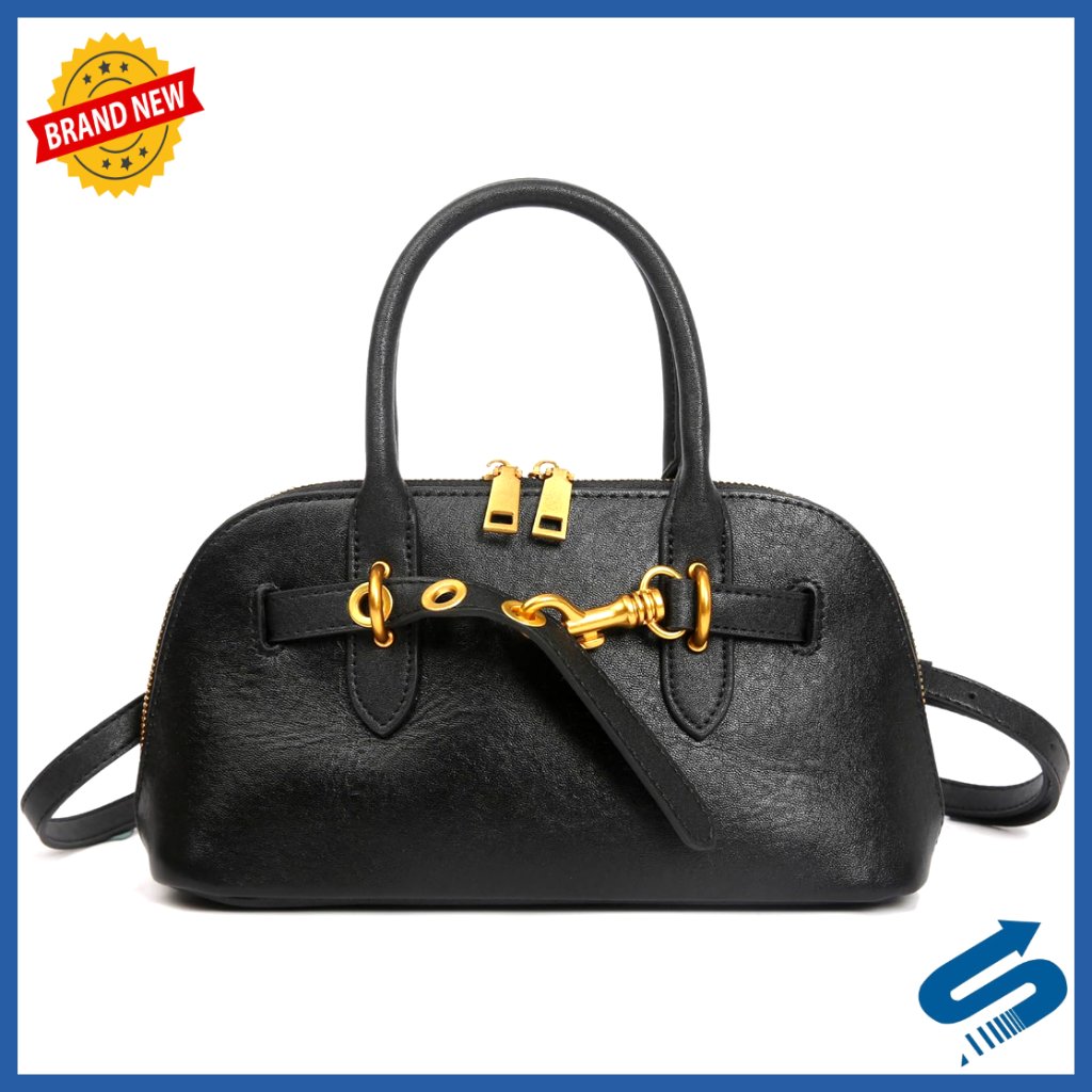 Small Genuine Leather Crossbody Bag Top Handle Satchel Shoulder Purse